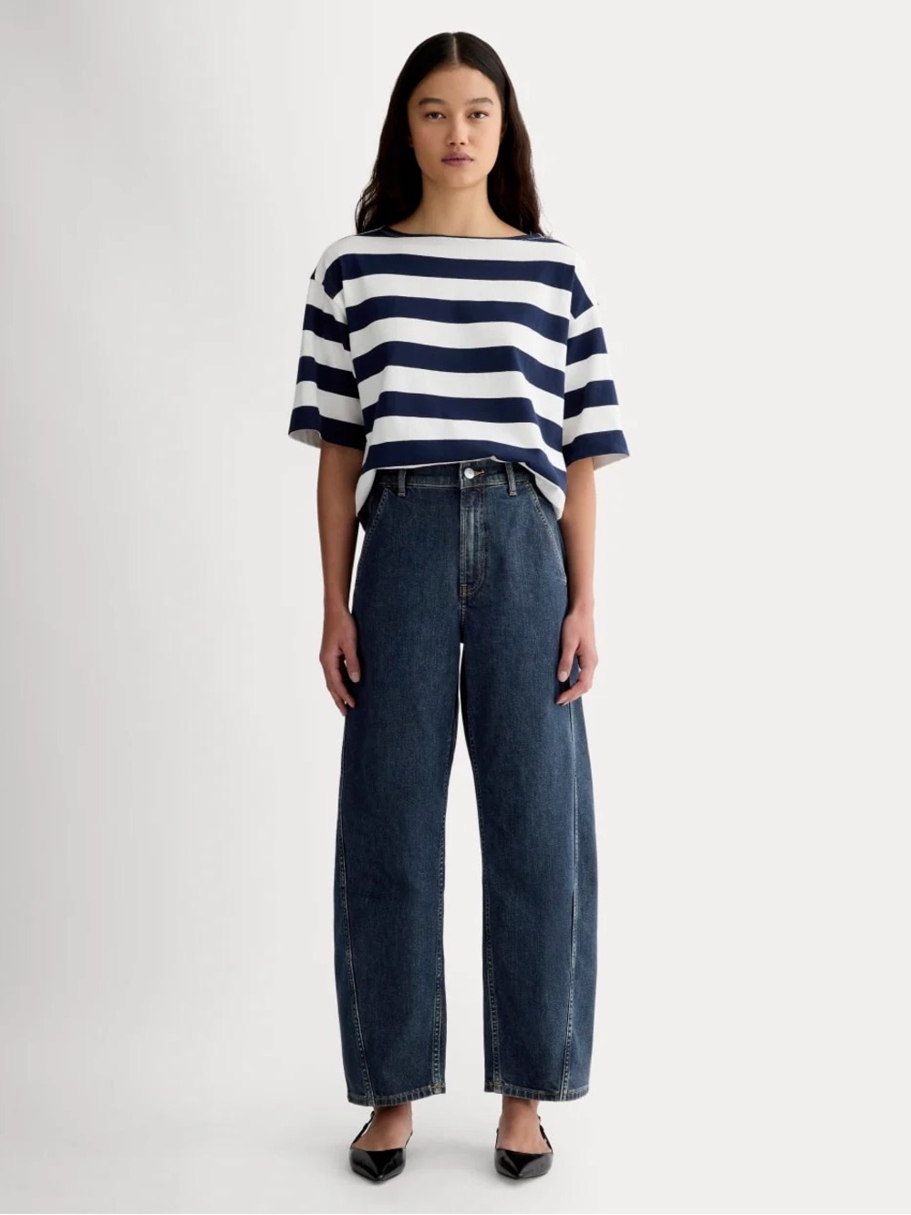 Everlane Dark Indigo Way High Twist Curve jeans